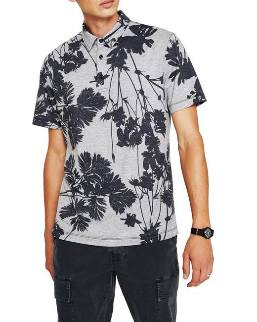 Ag Bryce Floral Print Jersey Polo in at