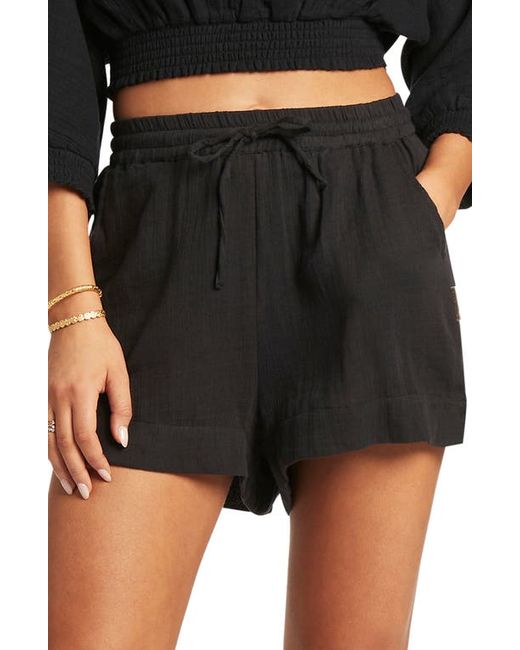 Sea Level Sunset Beach Cotton Gauze Cover-Up Shorts in at