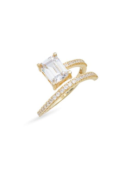 Shymi Cubic Zirconia Bypass Statement Ring in Gold at