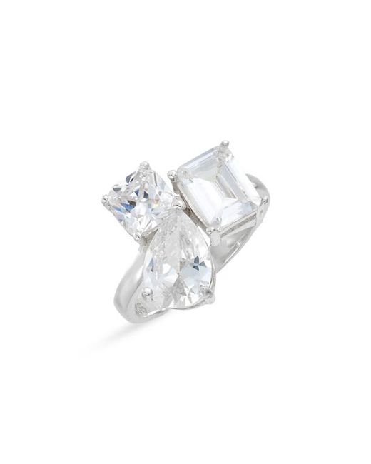 Shymi Cubic Zirconia Cocktail Ring in White at
