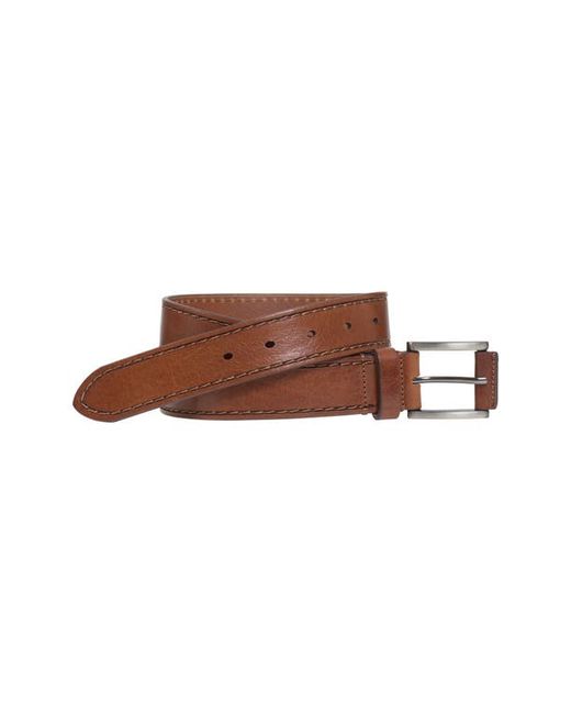 Johnston & Murphy Laser Topstitched Leather Belt in at