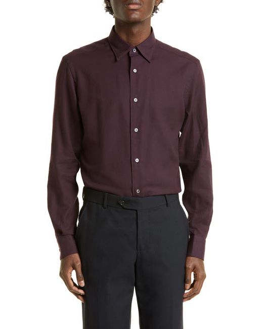 Z Zegna Cotton Cashmere Button-Up Shirt in at