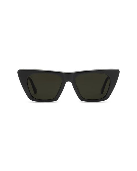 Electric Noli 50mm Polarized Cat Eye Sunglasses in Gloss Black/Grey Polar at