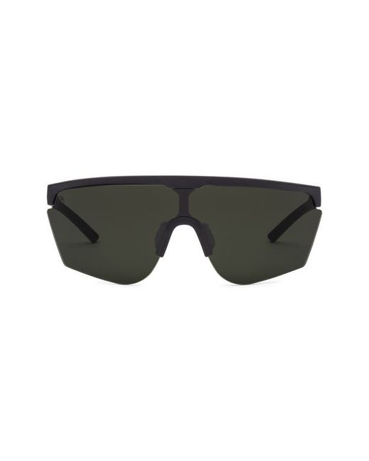 Electric Cove Polarized Shield Sunglasses in Matte Black/Grey Polar at