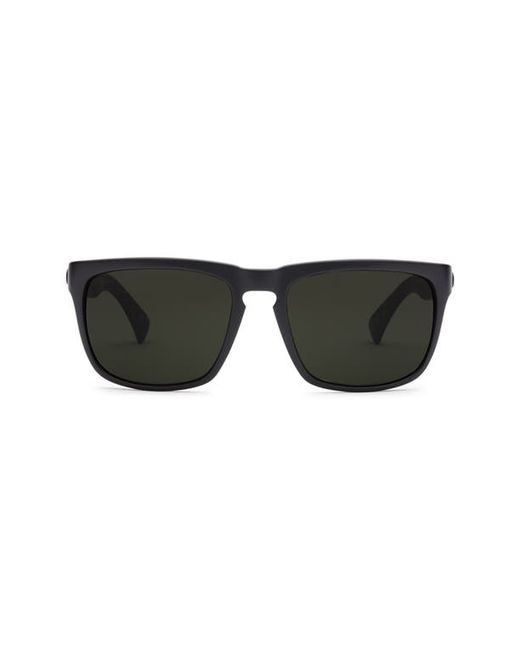 Electric x Jason Momoa Knoxville Polarized Keyhole Sunglasses in Matte Black/Grey Polar at