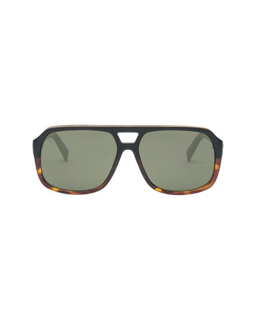 Electric Dude 48mm Small Polarized Aviator Sunglasses in Darkside Tort/Grey Polar at