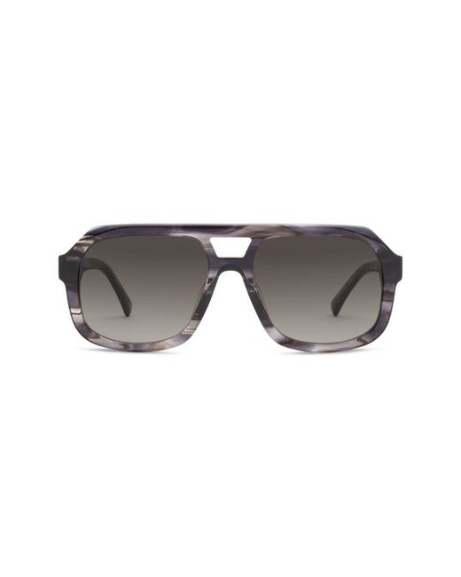 Electric Augusta 57mm Polarized Square Aviator Sunglasses in Grey Jupiter/Black Gradient at