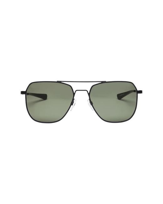 Electric Rodeo 55mm Polarized Aviator Sunglasses in Matte Black/Grey Polar at
