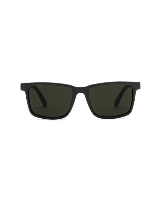 Electric Satellite 52mm Polarized Square Sunglasses in Matte Black/Grey at