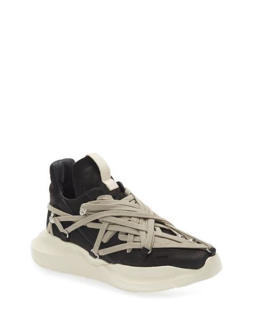 Rick Owens Megalace Running Shoe in Pearl/Milk at