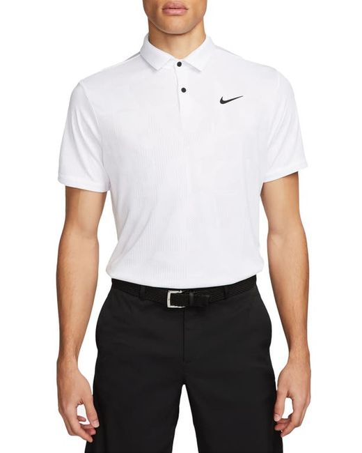Nike Golf Dri-FIT Tour Jacquard Golf Polo in Black at