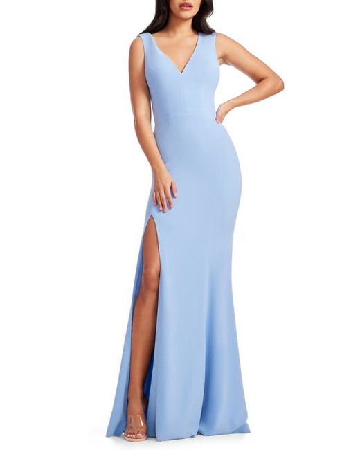Dress the population Sandra Plunge Crepe Trumpet Gown in at