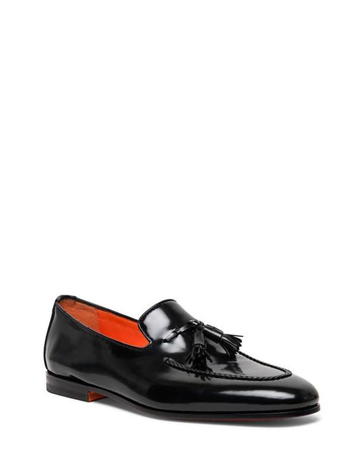 Santoni Grizzly Polished Tassel Loafer in at