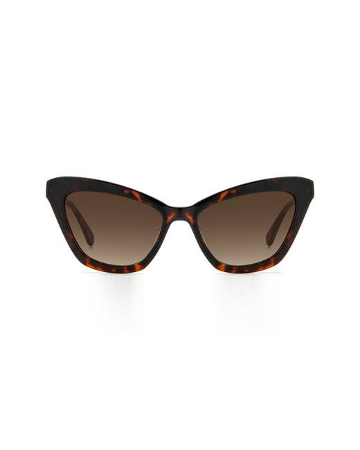 Kate Spade New York amelie 54mm gradient cat eye sunglasses in Havana at