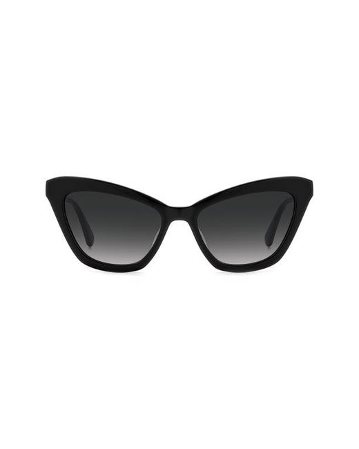 Kate Spade New York amelie 54mm gradient cat eye sunglasses in Black/Grey Shaded at