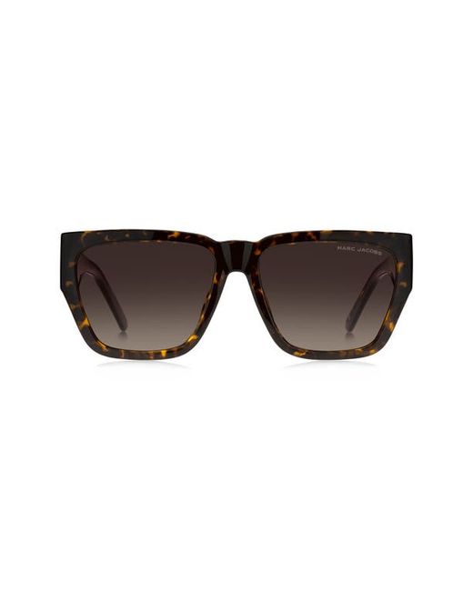 Marc Jacobs 57mm Gradient Square Sunglasses in Havana at