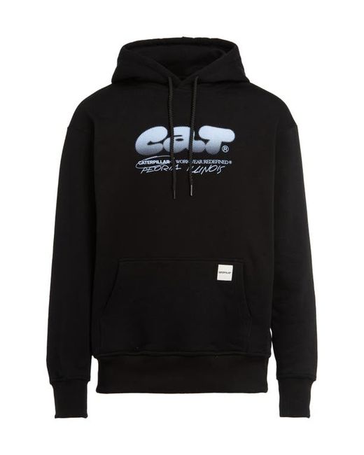 Cat Wwr Spray Logo Cotton Graphic Hoodie in at