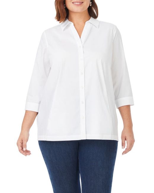 Foxcroft Kayla Stretch Button-Up Shirt in at