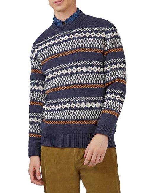 Ben Sherman Fair Isle Wool Blend Sweater in at