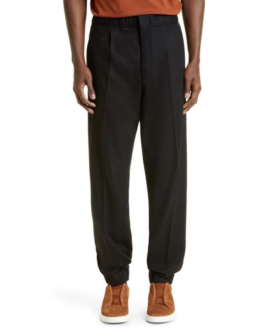 Z Zegna Pleated Wool Jersey Joggers in at
