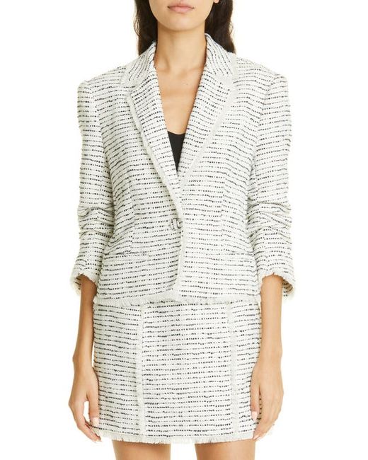 Cinq a Sept Le Petit Khloe Tweed Jacket in Ivory/Navy at
