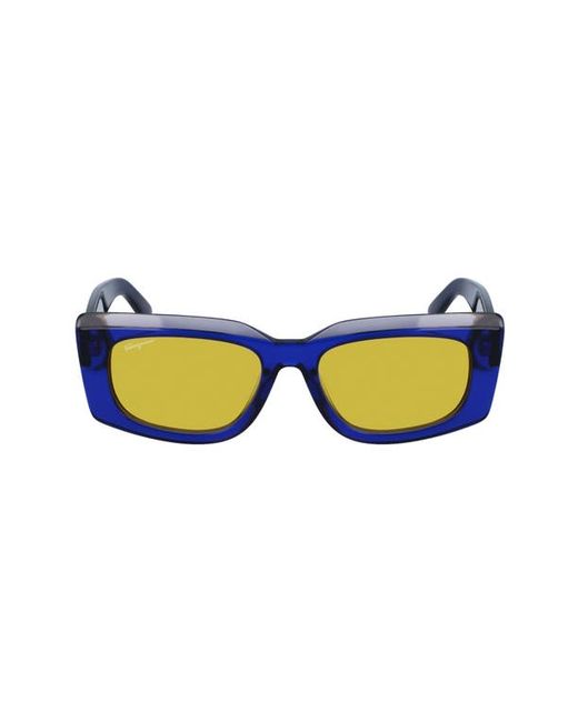 Salvatore Ferragamo 54mm Rectangular Sunglasses in Grey at