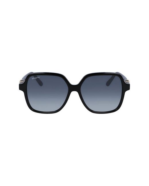 Salvatore Ferragamo 57mm Gradient Rectangular Sunglasses in at