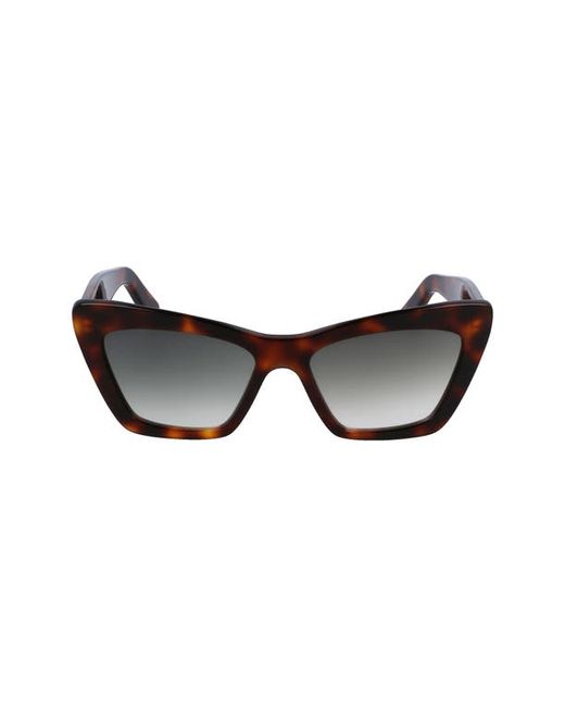 Salvatore Ferragamo 55mm Gradient Rectangular Sunglasses in at