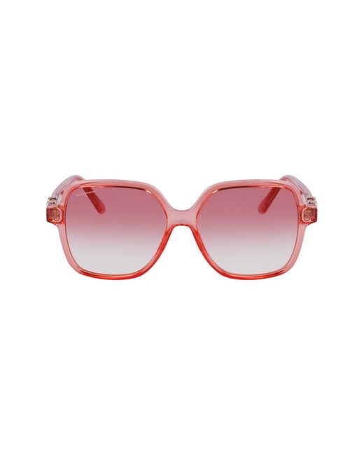 Salvatore Ferragamo 57mm Gradient Rectangular Sunglasses in at