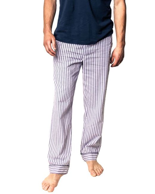 Petite Plume Ticking Stripe Cotton Pajama Pants in at