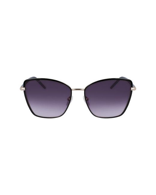 Longchamp 58mm Gradient Butterfly Sunglasses in Smoke at