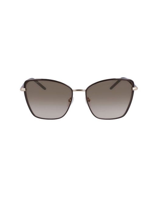 Longchamp 58mm Gradient Butterfly Sunglasses in Brown/Gradient at