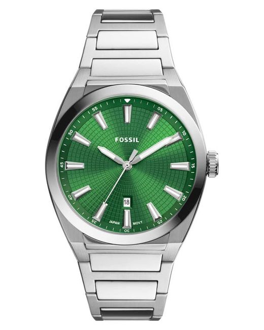 Fossil Everett Bracelet Watch 42mm in Green Dial at