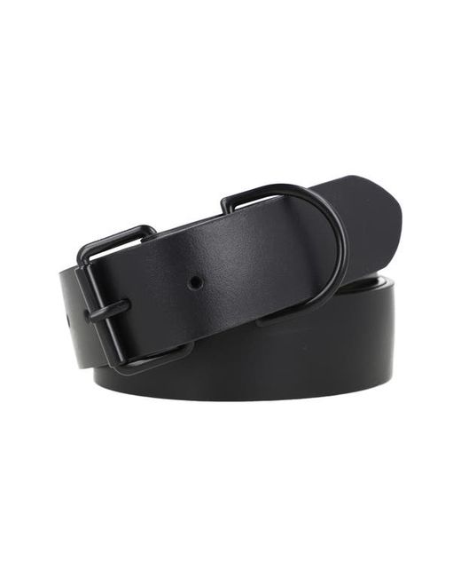 AllSaints Perforated Logo Leather Belt in at