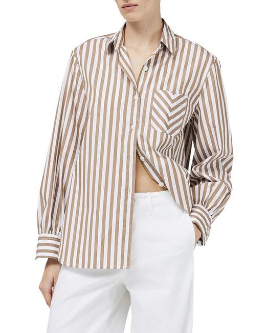 Rag & Bone Maxine Stripe Cotton Button-Up Shirt in at