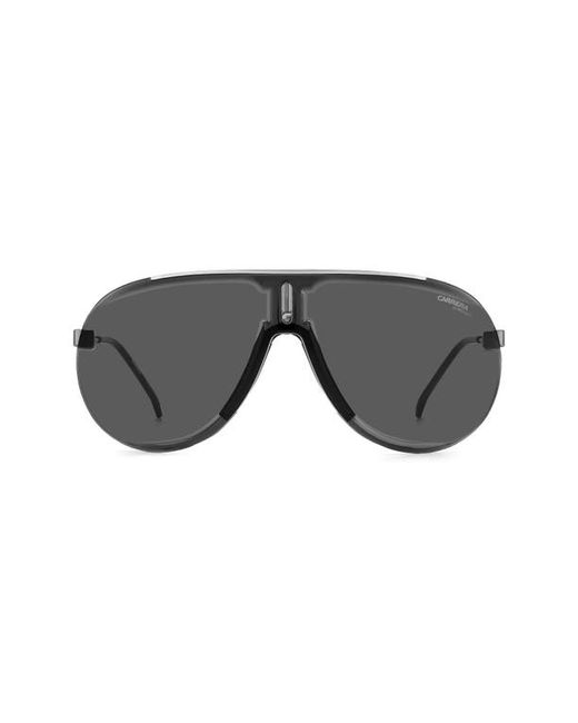 Carrera Superchampion 99mm Aviator Sunglasses in Dark Ruth Black at