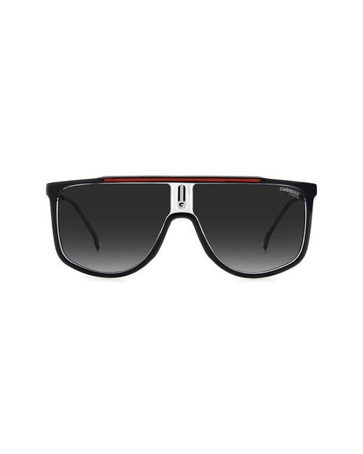 Carrera 61mm Gradient Flat Top Sunglasses in Black Grey Shaded at