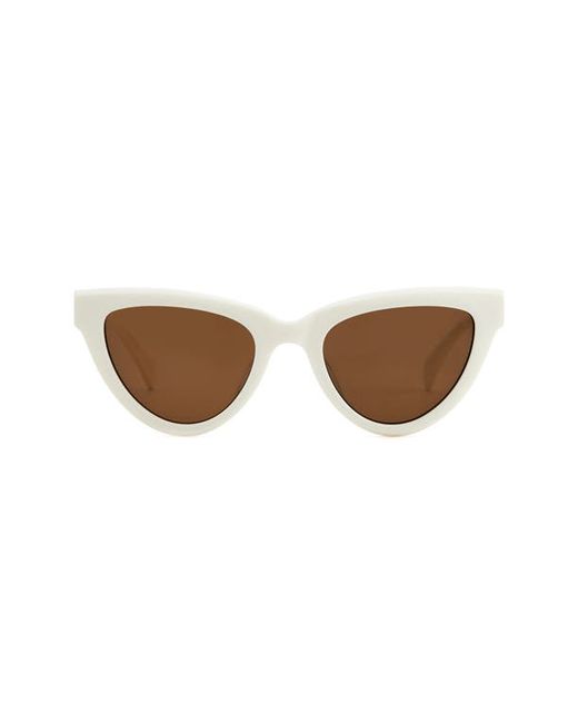 Rag & Bone 52mm Cat Eye Sunglasses in White at