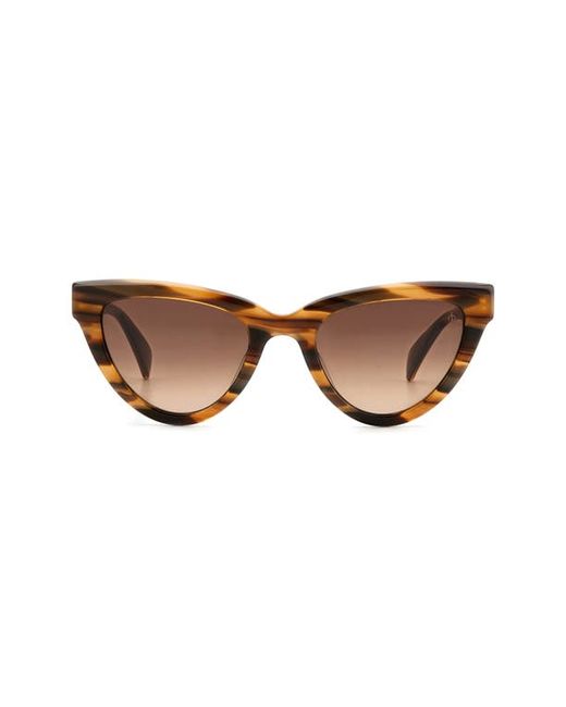 Rag & Bone 52mm Cat Eye Sunglasses in Horn Gradient at
