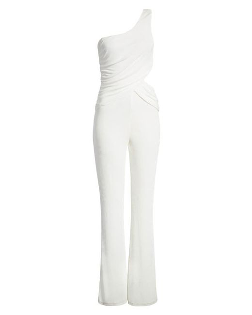 Area Stars Ruched Knit One-Shoulder Jumpsuit in at