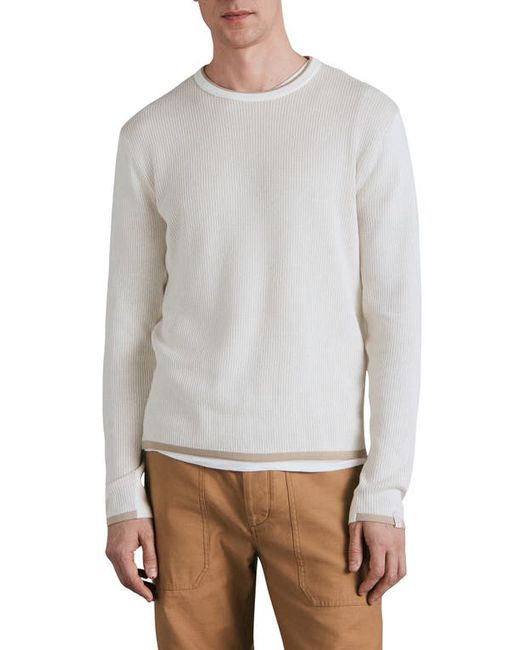 Rag & Bone Harvey Crewneck Cotton Linen Sweater in at