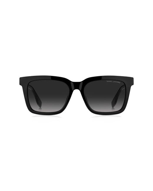 Marc Jacobs 54mm Gradient Square Sunglasses in Black/Grey Shaded at