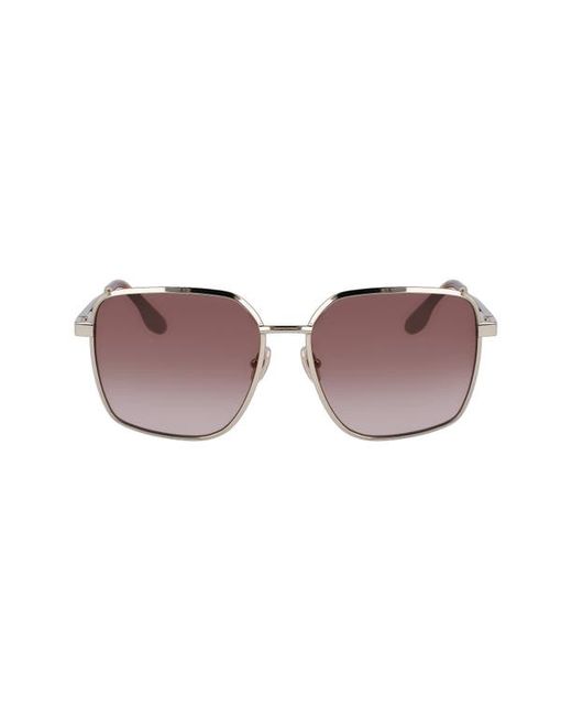 Victoria Beckham 59mm Rectangular Sunglasses in Gold at