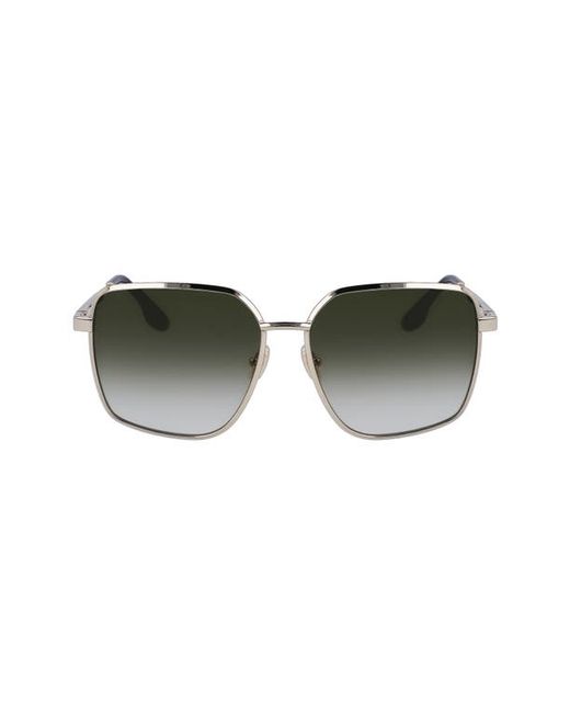 Victoria Beckham 59mm Rectangular Sunglasses in Gold at