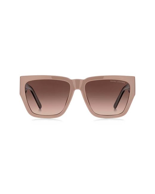 Marc Jacobs 57mm Gradient Square Sunglasses in Grey/Brown at