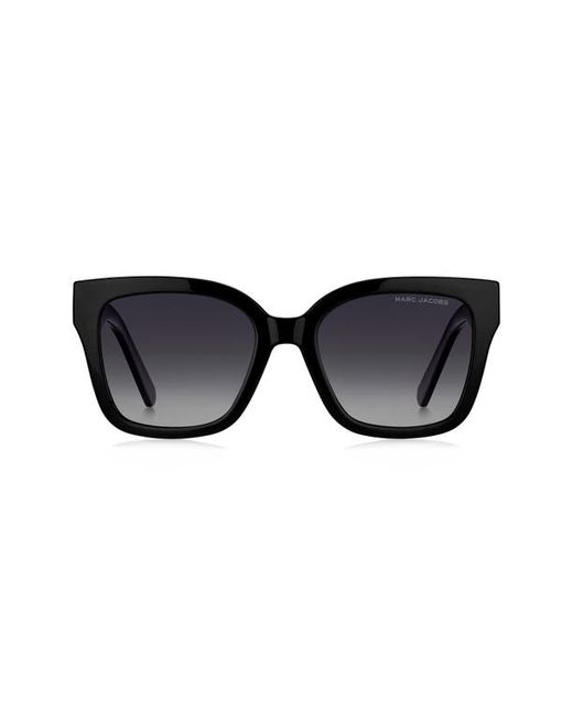 Marc Jacobs 53mm Gradient Square Sunglasses in Black Grey Polar at