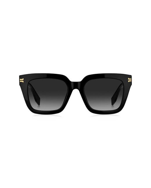 Marc Jacobs 52mm Gradient Square Sunglasses in Black/Grey Shaded at