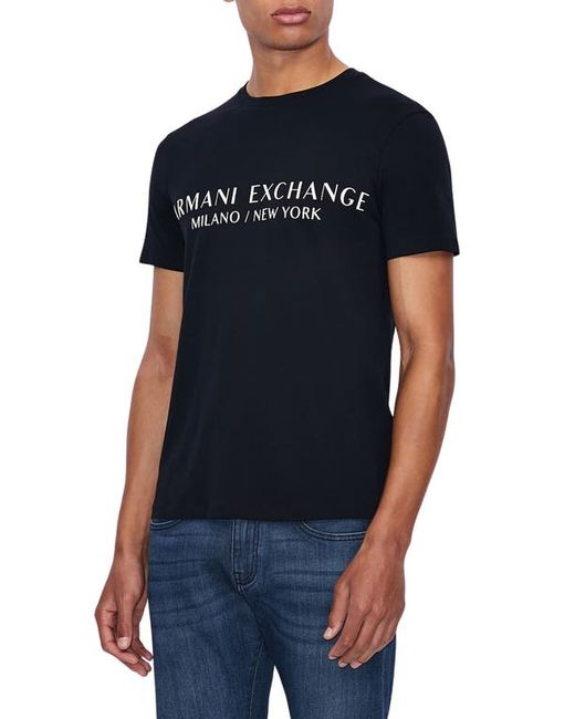 Armani Exchange Milano/New York Logo Graphic Tee in at