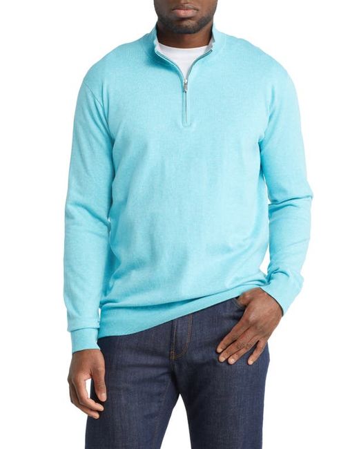 Peter Millar Crest Quarter-Zip Cotton Blend Sweater in at