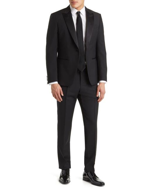Boss Huge Solid Wool Mohair Tuxedo in at